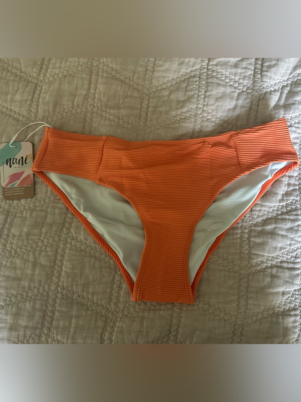 Nani Orange Ribbed Bikini Bottoms - Classic Women's Swimwear